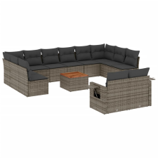 vidaXL 13 részes szürke polyrattan kerti ülőgarnitúra párnákkal (3224800) kerti bútor