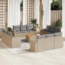 vidaXL 13részes vegyes bézs polyrattan kerti ülőgarnitúra párnákkal kerti bútor