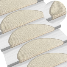 vidaXL 15 db ezüst színű öntapadó lépcsőszőnyeg 65 x 25 cm lakástextília