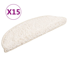 vidaXL 15 db fehér lépcsőszőnyeg 56 x 17 x 3 cm (133898) lakástextília