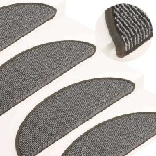 vidaXL 15 db szürke lépcsőszőnyeg 56 x 17 x 3 cm lakástextília