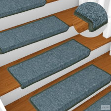 vidaXL 15 db zöld lépcsőszőnyeg 65x21x4 cm lakástextília