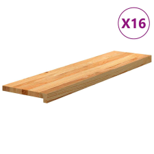 vidaXL 16 db tömör tölgyfa világosbarna lépcsőfokok 100x25x2 cm építőanyag