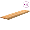 vidaXL 16 db tömör tölgyfa világosbarna lépcsőfokok 100x30x2 cm