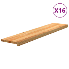 vidaXL 16 db tömör tölgyfa világosbarna lépcsőfokok 120x25x2 cm lakástextília