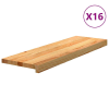 vidaXL 16 db tömör tölgyfa világosbarna lépcsőfokok 80x25x2 cm