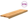 vidaXL 16 db tömör tölgyfa világosbarna lépcsőfokok 90x25x2 cm