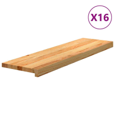 vidaXL 16 db tömör tölgyfa világosbarna lépcsőfokok 90x25x2 cm építőanyag
