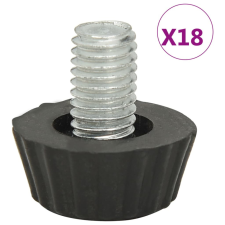 vidaXL 18 db fekete állítható bútorláb M8 bútor