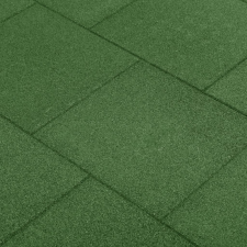 vidaXL 18 db zöld ütéscsillapító gumilap 50 x 50 x 3 cm építőanyag