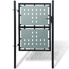 vidaXL 1 ajtós kapu 100 x 250 cm fekete építőanyag