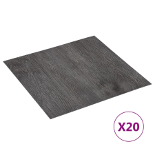 vidaXL 20 db barna öntapadó PVC padlólap 1,86 m² dekorburkolat
