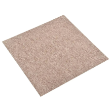 vidaXL 20 db bézs szőnyegpadlólap 5 m² 50 x 50 cm (147318) építőanyag