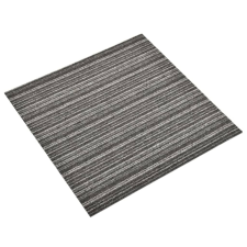 vidaXL 20 db csíkos antracitszürke szőnyegpadlólap 5 m² 50 x 50 cm (147308) építőanyag
