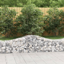 vidaXL 20 db íves horganyzott vas gabion kosár 200x50x40/60 cm kerti tárolás