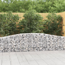 vidaXL 20 db íves horganyzott vas gabion kosár 400x30x60/80 cm kerti tárolás