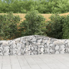 vidaXL 20 db íves horganyzott vas gabion kosár 400x30x60/80 cm bútor