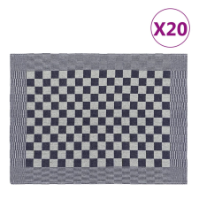 vidaXL 20 db kék-fehér pamut konyhai törölköző 50 x 70 cm lakástextília