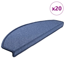 vidaXL 20 db Kék lépcsőszőnyeg 65x24x4 cm lakástextília