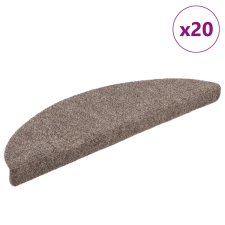 vidaXL 20 db krém öntapadó lépcsőszőnyeg 56 x 17 x 3 cm lakástextília