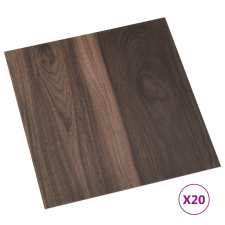 vidaXL 20 db sötétbarna öntapadó PVC padlólap 1,86 m² (330142) járólap