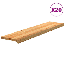 vidaXL 20 db tömör tölgyfa világosbarna lépcsőfokok 110x30x2 cm lakástextília