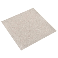 vidaXL 20 db világos bézsszínű szőnyegpadlólap 5 m² 50 x 50 cm (147319) építőanyag