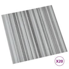 vidaXL 20 db világosszürke öntapadó PVC padlólap 1,86 m² (330149) járólap