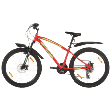 vidaXL 21 sebességes piros mountain bike 26 hüvelykes kerékkel 42 cm mtb kerékpár