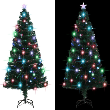 vidaXL 220 ágú műfenyő talppal és LED fénnyel 180 cm műfenyő