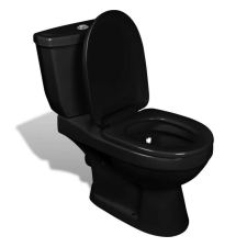 vidaXL 240550 Toilet With Cistern Black szaniter