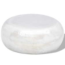 vidaXL 242322 Hammered Aluminium Coffee Table Silver bútor