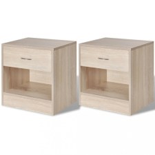 vidaXL 242546 Nightstand 2 pcs with Drawer Oak Colour bútor