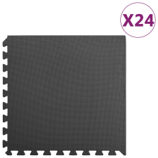 vidaXL 24 db fekete EVA habszivacs puzzle tornaszőnyeg 8,64 ㎡ puzzle, kirakós