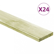 vidaXL 24 db impregnált tömör fenyőfa padlódeszka 3,48 m² 1 m járólap