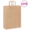 vidaXL 250 db barna kraft papírzacskók fogantyúkkal 32x12x42 cm