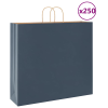 vidaXL 250 db kék kraft papírzacskók fogantyúkkal 54x15x49 cm