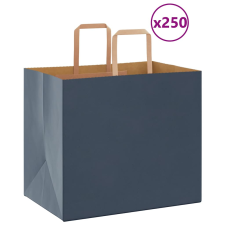 vidaXL 250 db kék papírzacskók fogantyúkkal 32x22x28 cm ajándéktasak