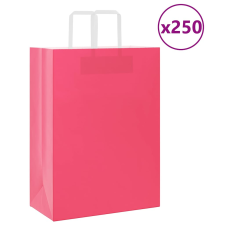 vidaXL 250 db rózsaszín kraft papírzacskók fogantyúkkal 32x17x44 cm ajándéktasak