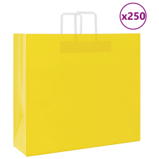 vidaXL 250 db sárga kraft papírzacskók fogantyúkkal 54x15x49 cm ajándéktasak