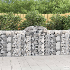 vidaXL 25 db íves horganyzott vas gabion kosár 200x50x100/120 cm kerti tárolás