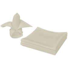 vidaXL 25 db krémszínű étkezőszalvéta 50 x 50 cm asztalterítő és szalvéta