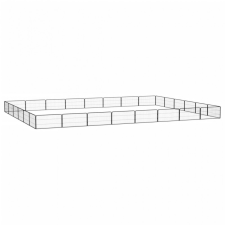 vidaXL 28-paneles fekete porszórt acél kutyakennel 100 x 50 cm szállítóbox, fekhely kutyáknak