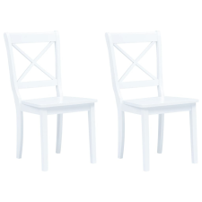 vidaXL 2 darab fehér tömör gumifa étkezőszék bútor