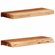 vidaXL 2 darab tömör akácfa fali polc 40x20x3,5 cm bútor
