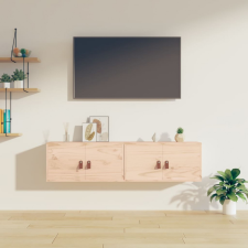 vidaXL 2 darab tömör fenyőfa faliszekrény 60 x 30 x 30 cm bútor