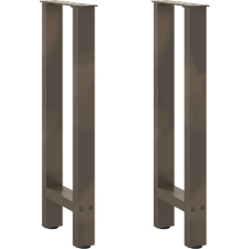 vidaXL 2 db acél dohányzóasztal lábak natúr acél 38x(72-73) cm (4013299) bútor