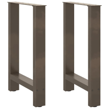 vidaXL 2 db acél dohányzóasztal lábak natúr acél 60x(72-73) cm bútor