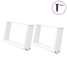vidaXL 2 db acél fehér dohányzóasztal lábak U-alakú 70x(30-31) cm bútor