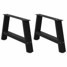 vidaXL 2 db acél fekete dohányzóasztal lábak A-alakú 70x(30-31) cm bútor